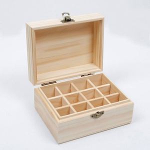 Caja de Almacenamiento de Pino Personalizable con Logotipo, 12 Compartimentos, para Aceites Esenciales - Product Image 1