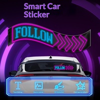 Pantalla LED Flexible para Automóvil, Controlada por Aplicación, Bluetooth, Pantalla Publicitaria a Todo Color, Adhesivo Inteligente para Automóvil, Resistente al Agua IP65
