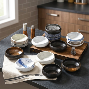 Bol en porcelaine écologique de 6 pouces pour restaurant japonais, idéal pour kimchi, sushi, grillades, collations, desserts, design minimaliste peint à la main - Product Image 3