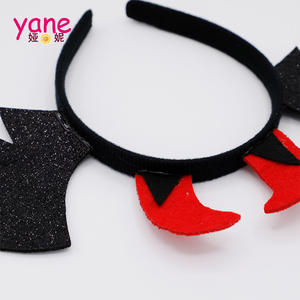 YANE bambine Halloween fasce per bambini decorazioni per le ali nere per feste <span class=keywords><strong>accessori</strong></span> per costumi da <span class=keywords><strong>diavolo</strong></span> con eleganti fasce per capelli - Product Image 4