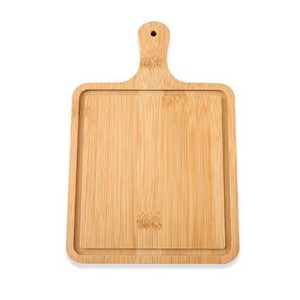 เขียงไม้ไผ่ทรงสี่เหลี่ยมพร้อมด้ามจับสำหรับใช้ในครัว - Product Image 1