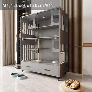Modern mewah 3 Tingkat kucing kayu Villa dalam ruangan kucing peliharaan besar bermain kandang rumah sarang furnitur rumah untuk ruang tamu musim dingin - Product Image 2