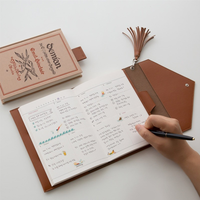 Organisateur de carnets en cuir PU pour voyage, support de liste de contrôle de bureau, pochette pour agenda, fournitures de bureau et scolaires