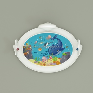 Tapis de jeu aquatique gonflable en PVC pour bébé, sûr, avec motif animaux marins et monde sous-marin, pour le temps sur le ventre, coussin d'exploration sensorielle de qualité - Product Image 6