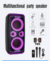 Fête BT 3 voies coran combo DJ 2 armoire double 6.5 pouces bureau église rvb maison petit TWS USB puissant PA radio FM audio haut-parleur