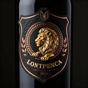 Custom Embossed 3D Logo Waterproof Craft Beer <strong>Label</strong> Sticker Self-Adhesive Reusable Vinyl <strong>Wine</strong> <strong>Bottle</strong> <strong>Label</strong> - Product Image 1