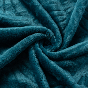 <span class=keywords><strong>Couverture</strong></span> bébé en flanelle gaufrée 100% polyester, bleu lac, texture peluche, légère, unisexe, pour nouveau-né - Product Image 3