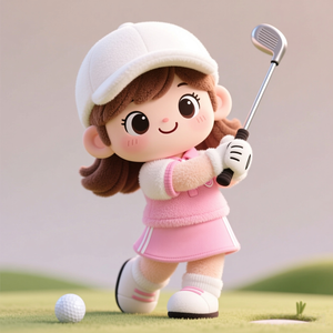 Fabricant de jouets en peluche personnalisés, usine OEM d'<span class=keywords><strong>animaux</strong></span> en peluche, fournisseur de poupées en peluche douces, série de boîtes mystères Golf Girls - Product Image 1