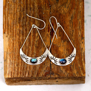 Orecchini pendenti a forma di pianeta solare per donna, vintage, unici, versatili, gioielli di design alla moda - Product Image 6