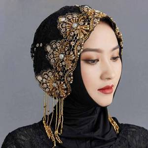 Chapeau en nylon respirant haut de gamme YASEEN, décoration luxueuse avec pompon, accessoire de mode féminin pour l'extérieur - Product Image 1