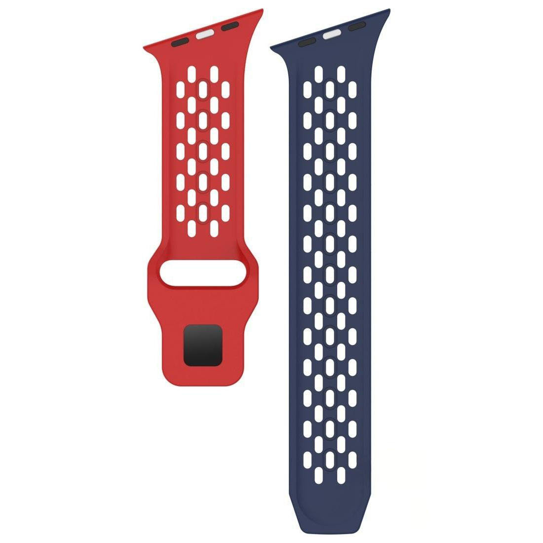 14# Rouge avec bleu nuit