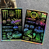 Feuille d'autocollants en vinyle personnalisée pour publicité extérieure, logos, étiquettes décoratives, découpées, pour moto, vélo, bagages, ordinateur portable, voiture, dessins animés
