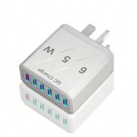 6 Port USB QC 3.0 65W chargeurs de téléphone portable adaptateur chargeur mural de voyage pour téléphone US EU UK prises