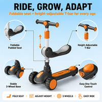 Scooter pour enfants âgés de 8 à 12 ans 2 roues pliable léger sport équitation jouet en plastique avec lumières