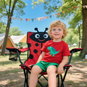 كرسي بذراع محمول خارجي للأطفال بتصميم كرتون للأطفال كرسي تخييم مخصص للتنقل قابل للطي بالجملة - Product Image 5