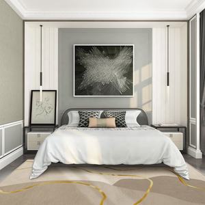 <span class=keywords><strong>Tappeto</strong></span> Moderno Nordico di Lusso <span class=keywords><strong>Marrone</strong></span> Chiaro e <span class=keywords><strong>Beige</strong></span> in Peluche con Dettagli Dorati <span class=keywords><strong>Tappeto</strong></span> Antiscivolo per Soggiorno - Product Image 3