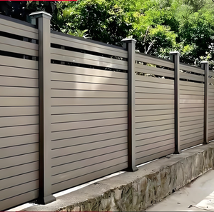Chất lượng cao bán buôn WPC hàng rào tùy chỉnh 1.8m Hợp kim nhôm gỗ-nhựa composite không thấm nước dễ dàng 3D mô hình bao gồm - Product Image 4