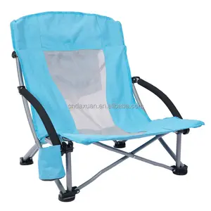 Oeytree Outdoor Custom Design Logo Printed Leisure Low Seat Folding Portable High quality Camping Folding Beach Chairs