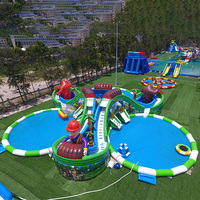 Toboggans gonflables géants pour parc aquatique d'amusement avec piscine Toboggans gonflables à vendre