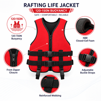 Chaleco Salvavidas de Neopreno NBR de 120-150N para Rafting, Kayak, Canyoning y Uso Comercial, Ajustable