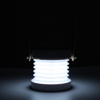 Lanterne solaire rechargeable portable Wason avec poignée en bois, pliable et rétractable, lampe de camping de bureau, 3 modes d'éclairage