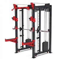 Máquina Smith Comercial Multifuncional con Sistema de Cables para Gimnasio en Casa, Estructura de Entrenamiento Personalizada con Accesorios Opcionales