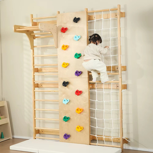 Có sẵn, bán buôn từ nhà máy, khu vui chơi trong nhà 9 trong 1, nhiều kiểu dáng, khung leo núi vui nhộn, tường leo núi cho trẻ em - Product Image 1