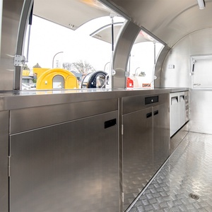 Cocina Móvil Moderna de 3m/9.84 pies, Remolque de Comida de Aluminio y Fibra de Vidrio, Carrito de Comida para Festivales al Aire Libre <span class=keywords><strong>con</strong></span> Vitrina, Certificado EEC, para Dulces - Product Image 6