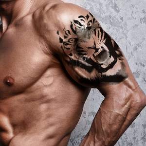 Adesivi per Tatuaggi Temporanei Grandi con Motivi Tribali, Aquila, Gufo, Lupo, Tigre, Drago, Leone, Impermeabili per Uomini e Donne - Product Image 3