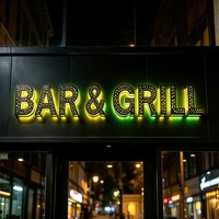 Enseigne lumineuse LED personnalisée pour restaurant de hamburgers et poulet frit, signalétique éclairée, lettres lumineuses LED murales extérieures