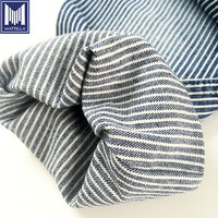 Tissu en denim léger 100 % coton, tissé à la japonaise, teint en fil, imprimé à rayures, prix de gros, pour textile de maison