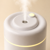 Humidificateur de bureau miniature moderne 180 ml, coffret cadeau de luxe, diffuseur d'arômes à ultrasons USB à brume froide avec lampe douce pour la maison et la chambre