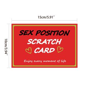 Tarjeta rascadora de 4 piezas para adultos, tarjeta sexual ruda, posición sexual, billetes para rascar, juegos sexuales para parejas, Kamasutra - Product Image 2