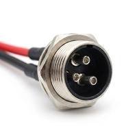 Connecteur Aviation Circulaire LED CCTV à Capteur GX16 2-10 Broches Mâle Fileté Boîtier Métallique Nickelé à Souder pour Applications Industrielles et Solaires