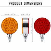 Nouvelle lampe de gabarit de pare-chocs étanche à 48 LED 24V haute luminosité, double couleur, clignotant et feu stop pour camion et remorque poids lourd