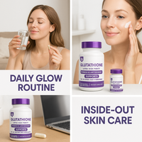Capsules de glutathion avec collagène pour un soutien éclaircissant de la peau, étiquette privée OEM