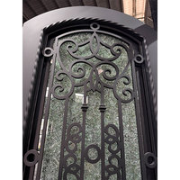 Portes d'entrée haute sécurité, style classique, porte principale simple en fer forgé, design de portail pour maison
