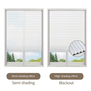 Stores plissés de conception moderne Tissu non tissé Ombrage semi complet Installation simple Aucun perçage requis Matériau polyester - Product Image 1
