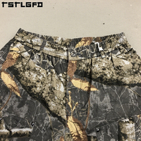 Pantalones Cortos Deportivos de Camuflaje para Caza, Impresión Digital Ecológica, 100% Algodón, Cintura Elástica, Protección UV, Resistentes al Viento, para Hombre