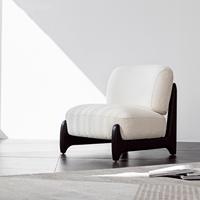 Chaise simple de style nordique Wabi-Sabi, en bois massif et tissu en velours, pour balcon, salon, chambre d'hôtes, chaise de loisirs, mobilier de maison
