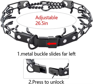 <span class=keywords><strong>Collar</strong></span> de Eslabones para Perro con Hebilla de Liberación Rápida, Eslabones de Acero Inoxidable para <span class=keywords><strong>Collar</strong></span> de Adiestramiento Canino, con Puntas de Goma y Etiquetas de Identificación Personalizadas - Product Image 5