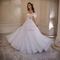 Vente chaude Sexy chérie princesse robe de mariée 2023 perles Appliques à lacets a-ligne robes de mariée Vintage robes de mariée