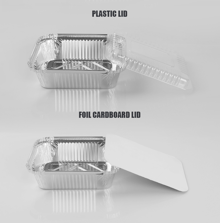 Eco Friendly 650ML Rectangular Foil Trays 8011 Aluminium Tinfoil Loaf Pan