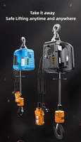 Treuil électrique portable 110V/220V avec télécommande filaire pour levage et remorquage domestique