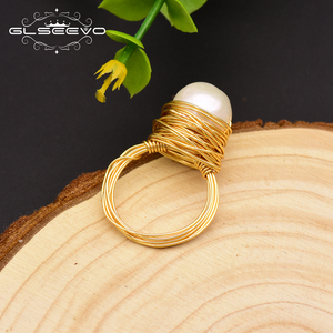 <span class=keywords><strong>Anelli</strong></span> con Perle d'Acqua Dolce Naturali Bianche per Donne, Anello Vintage Fatto <span class=keywords><strong>a</strong></span> <span class=keywords><strong>Mano</strong></span> per Matrimonio - Product Image 3