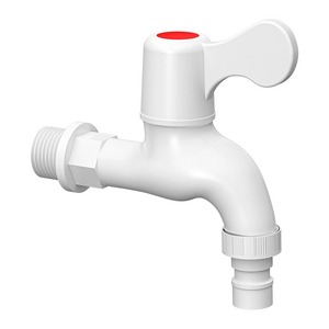 Robinet de lavabo mural en plastique à poignée unique de 4 à 6 pouces pour l'eau du robinet et la lessive - Product Image 1