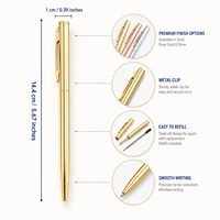 Stylos à bille rétractables en acier inoxydable avec logo personnalisé, excellent cadeau pour les entreprises, les bureaux, les étudiants, les enseignants, les mariages, pointe moyenne