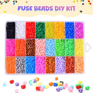 Venta al por Mayor de Fábrica: Kit de Cuentas Fusibles de 2.6mm, 24 Colores en Caja, 48 Colores, Kit de Cuentas Perler para Manualidades DIY, Kit de Cuentas Fusibles Hechas a Mano para Niños - Product Image 1