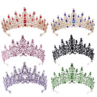 Mahkota Gaya Eropa & Amerika, Aksesoris Rambut Pengantin, Hiasan Kepala untuk Pesta, Acara Malam, Updo, Pesta Prom, Coronas De Reina