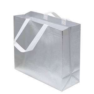 Sac de shopping en métal scintillant à la mode, sacs fourre-tout non tissés brillants avec votre logo pour l'emballage de cadeaux de détail - Product Image 2